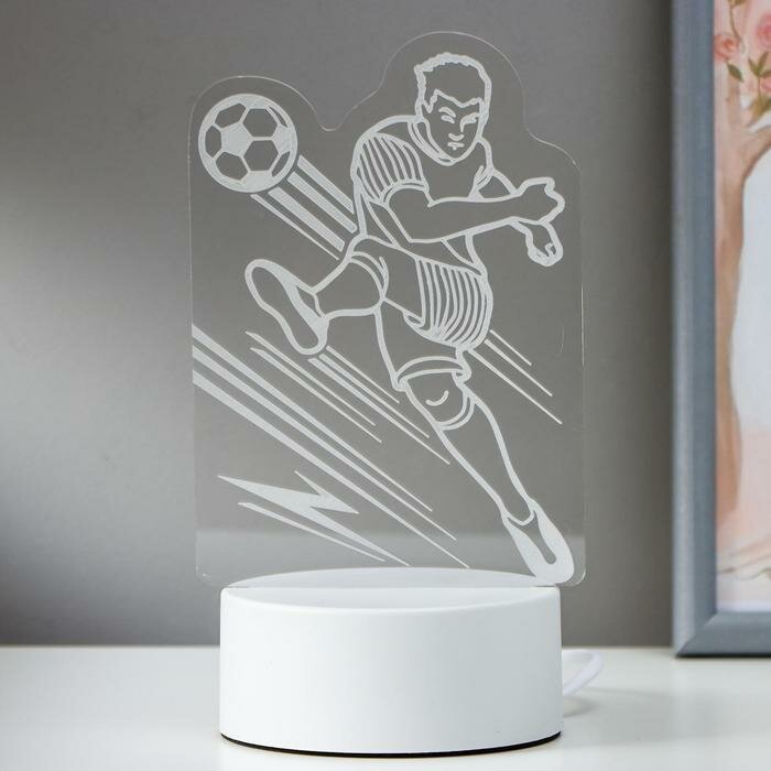 RISALUX Светильник "Футболист" LED RGB от сети 9,5х11х20,5 см - фотография № 2