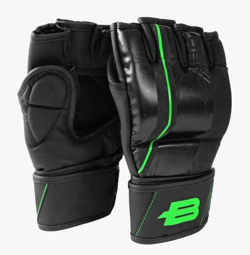 фото Перчатки MMA BoyBo B-series черно-зеленые (S)