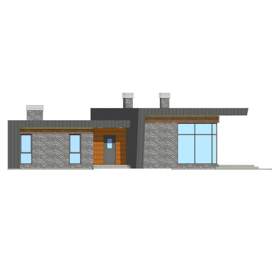62-78D-Catalog-Plans - Проект одноэтажного дома из газобетона с террасой - фотография № 3