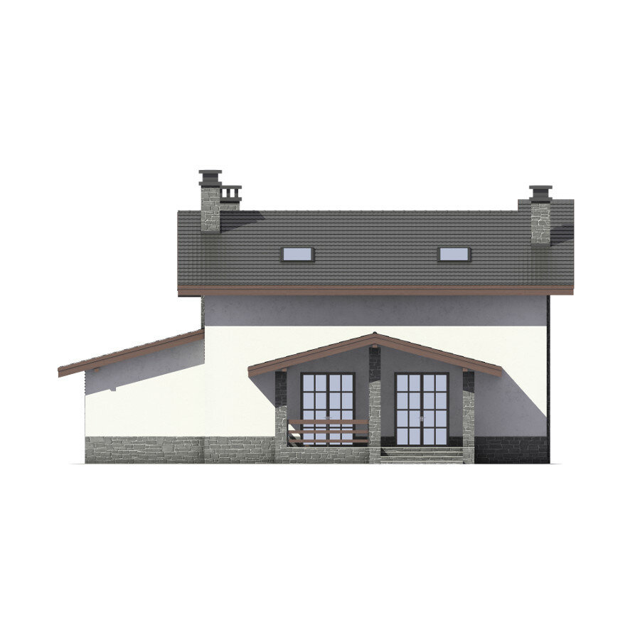 58-11-Catalog-Plans - Проект двухэтажного дома из газобетона с террасой - фотография № 5