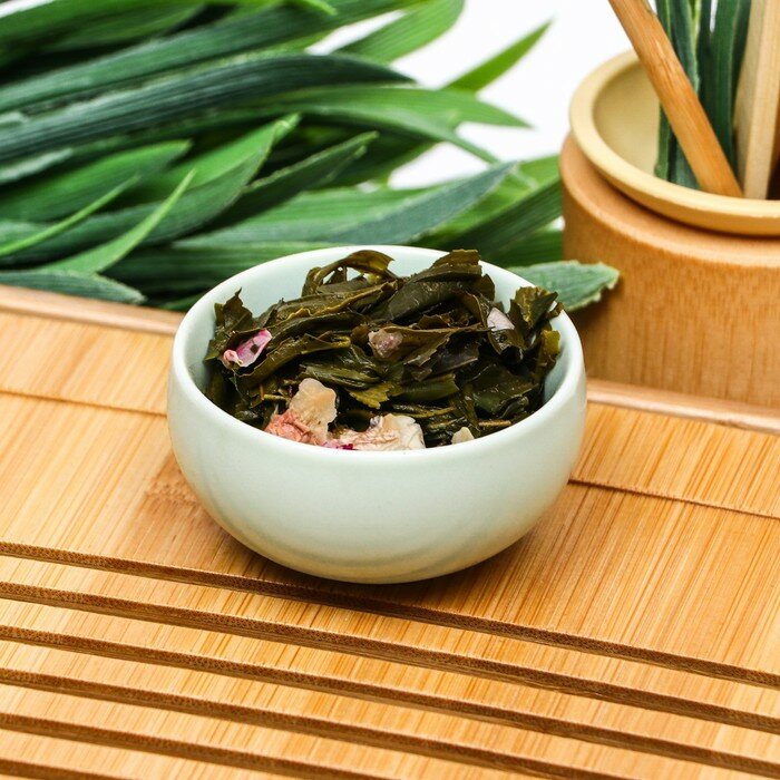 Китайский зеленый чай, цветочный, 50 г - фотография № 4