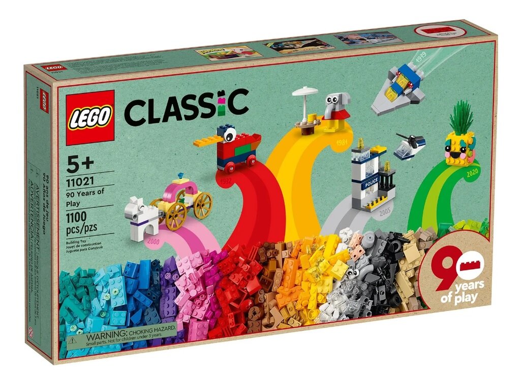 Lego Classic Конструктор Lego Classic 90 лет игры 1100 деталей 11021