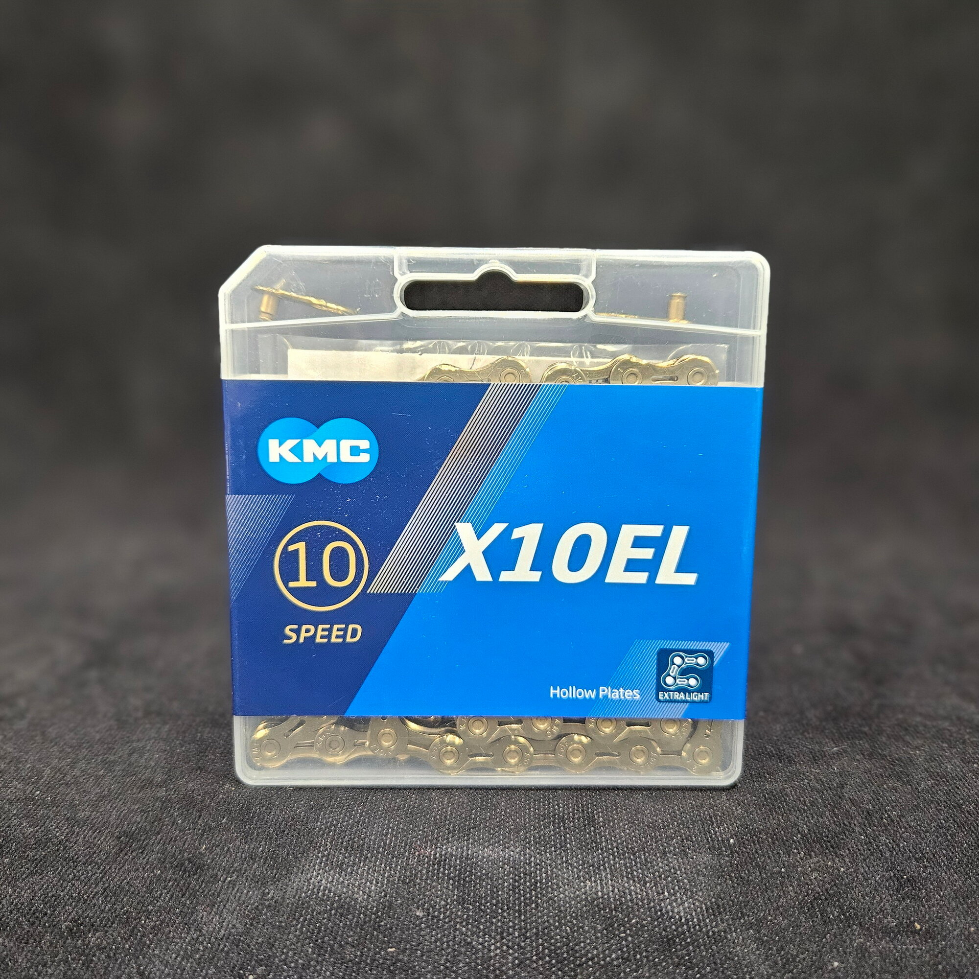 Цепь KMC X10EL Gold (Ti-n), 10 ск, 114 зв, с замком