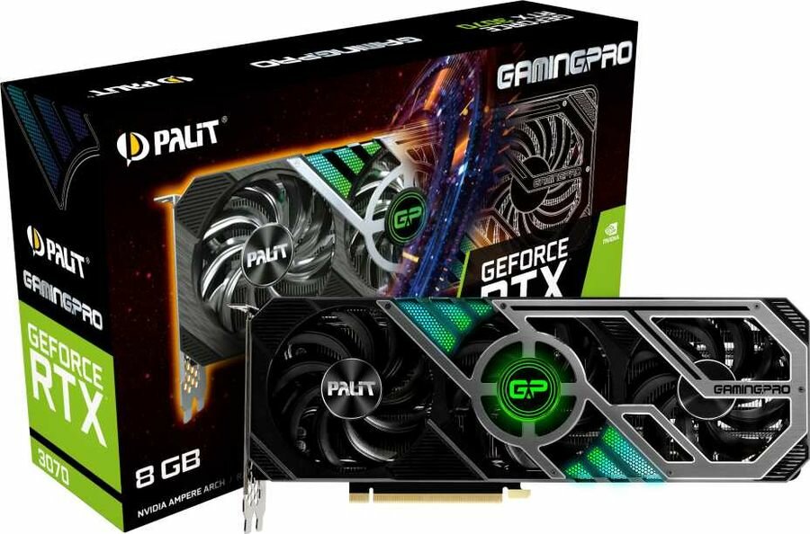 Видеокарта PALIT PA-RTX3070 GamingPro 8G V1 LHR (NE63070019P2-1041A V1)