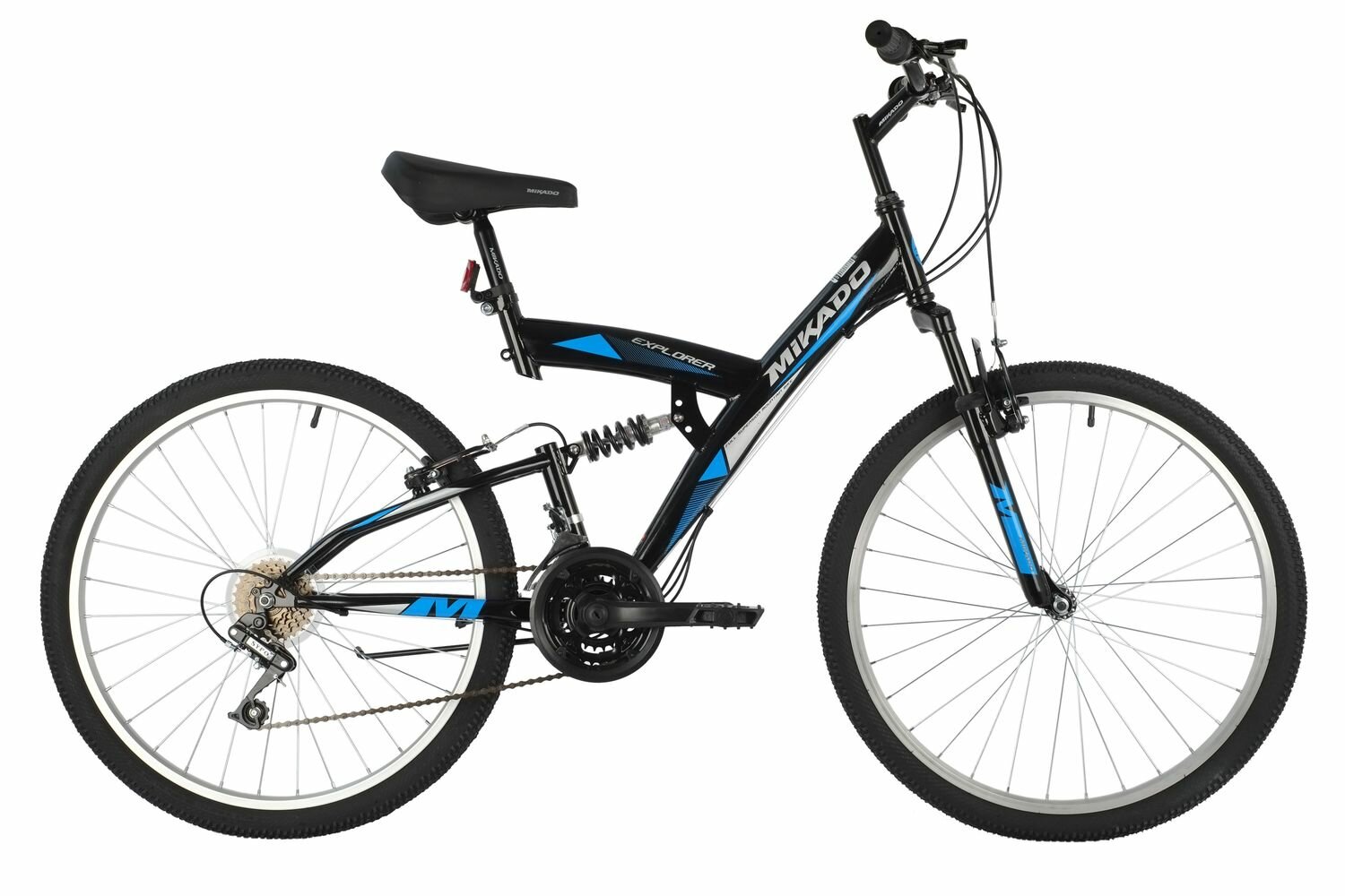 Велосипед MIKADO EXPLORER 26" (2021) (Велосипед MIKADO 26" EXPLORER черный, сталь, размер 18")