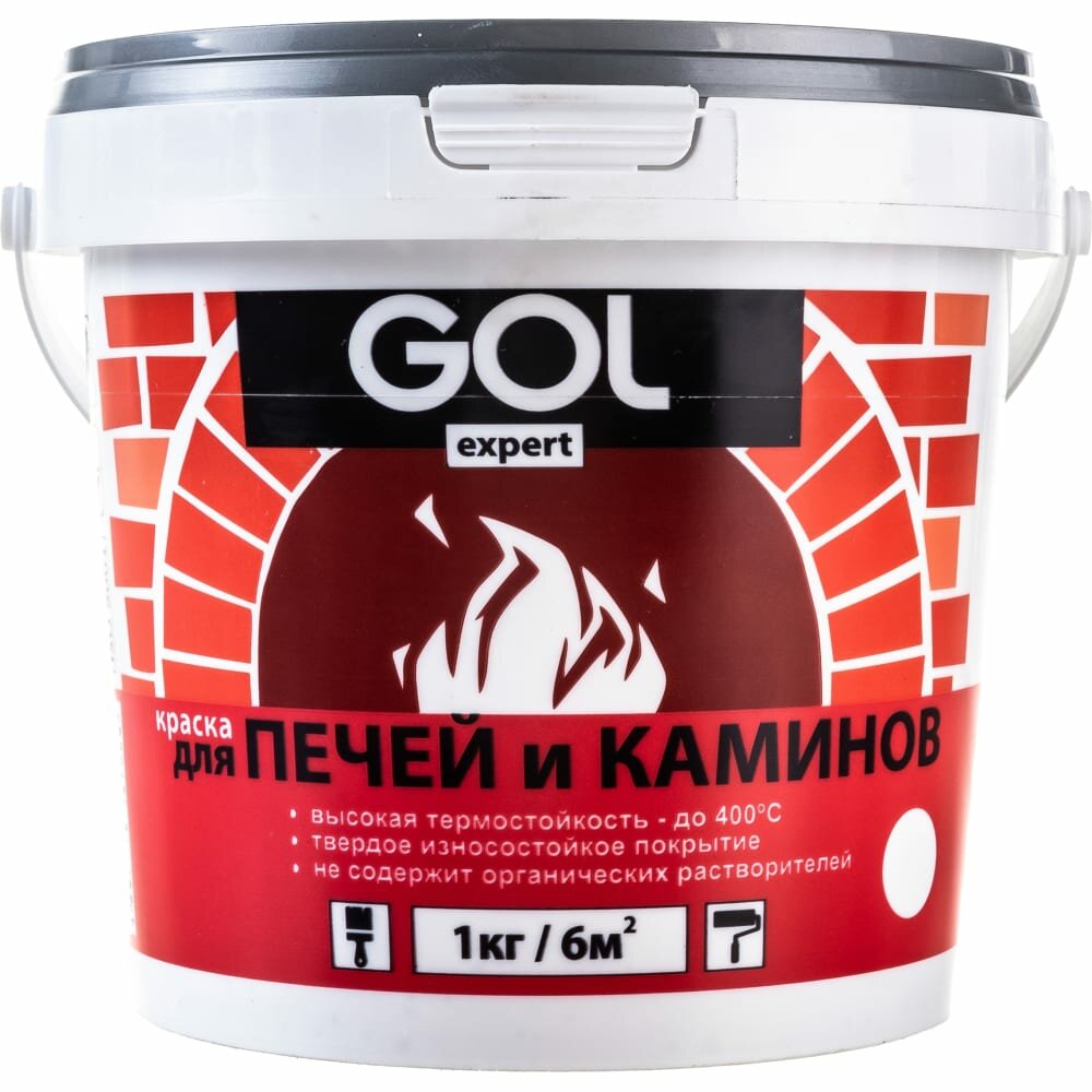 фото PALIZH Краска для печей и каминов GOLexpert 141 белая 1кг 11595132