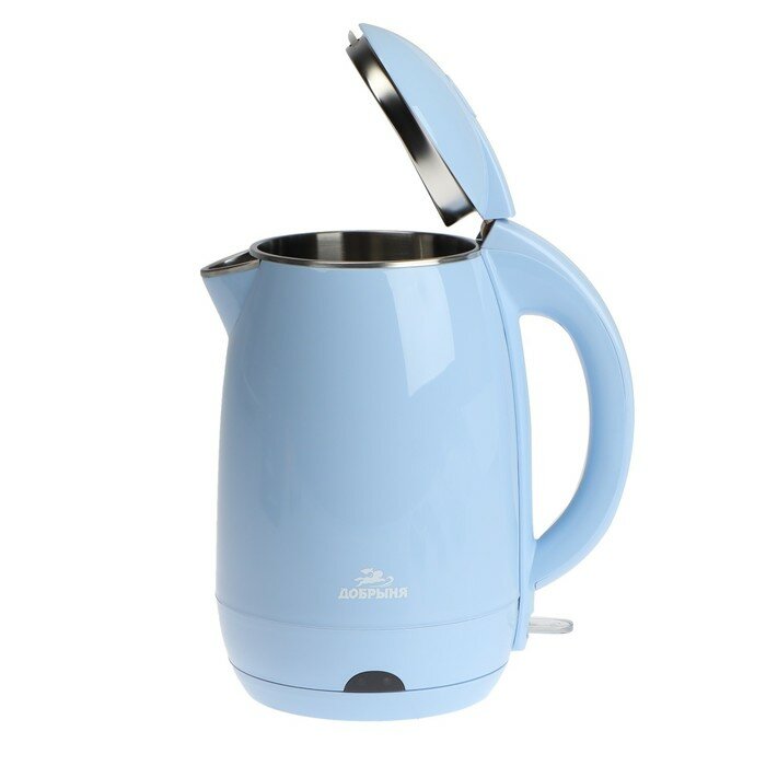 Чайник электрический "Добрыня" DO-1249B, пластик, 1.8 л, 2000 Вт, голубой - фотография № 6