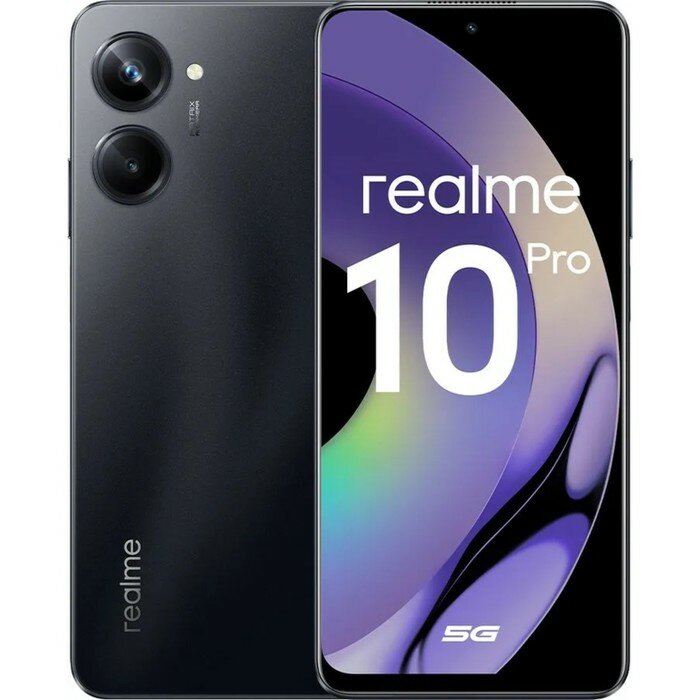 Realme Смартфон Realme 10 Pro 5G RMX3661, 6.72", 8Гб, 128Гб, 108Мп, 16Мп, 2sim, 5000мАч, черный