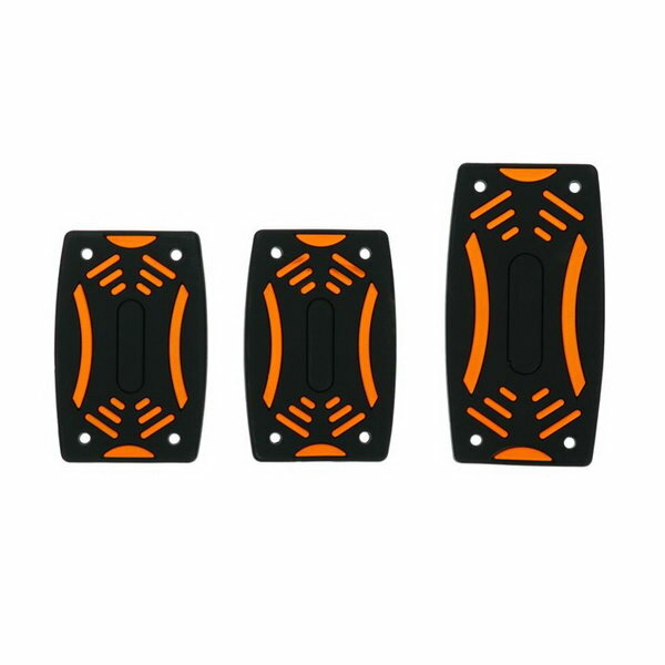 Накладки на педали антискользящие набор 3 шт. черно-оранжевый