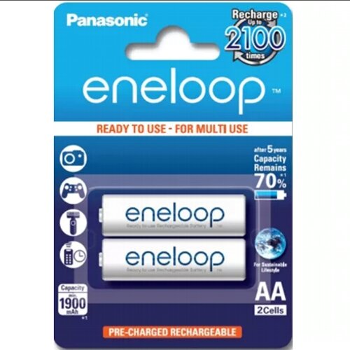 Аккумулятор АА Eneloop Panasonic BK-3MCDE/2BE HR6-2BL 2000мА/ч в блистере 2шт.