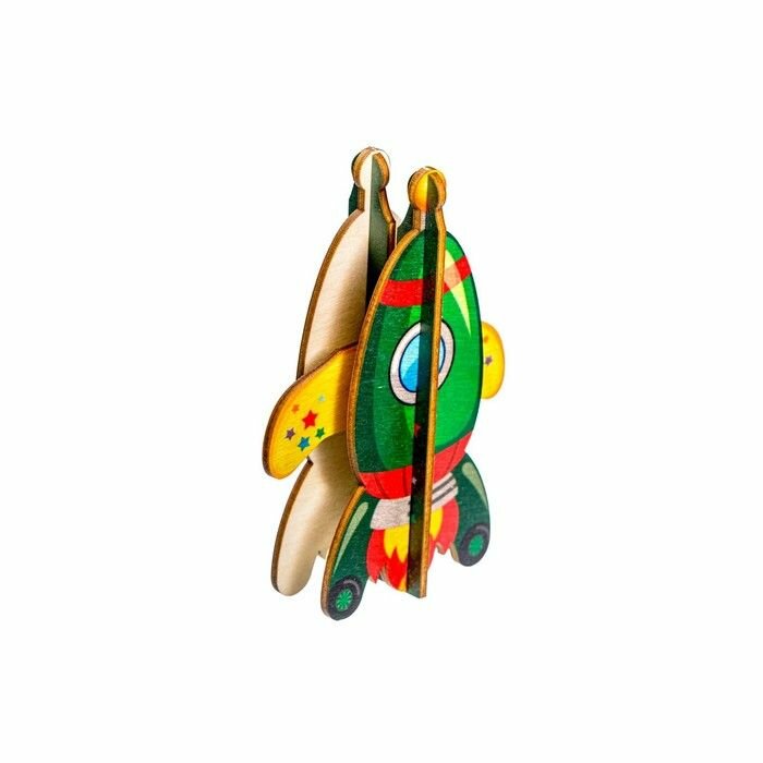 Конструктор деревянный - Ракета, 5 элементов, 1 набор