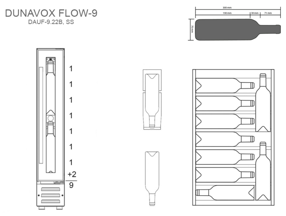 Компрессорный винный шкаф Dunavox DAUF-9.22SS - фотография № 7