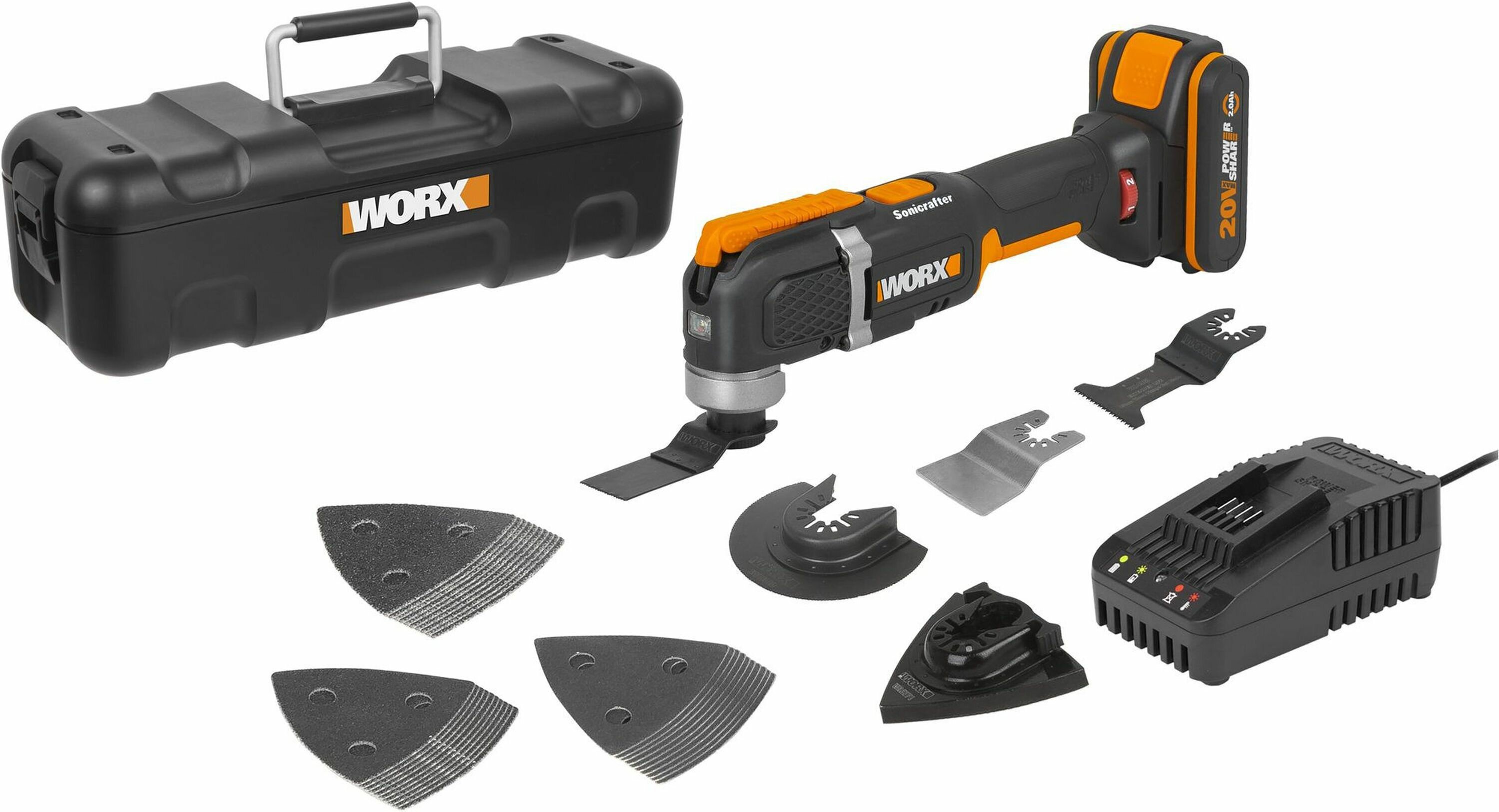 Реноватор аккумуляторный WORX WX696 20В 2Ач х1 ЗУ 2А кейс