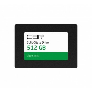 Cbr накопитель SSD-512GB-2.5-LT22, Внутренний SSD-накопитель, серия "Lite", 512 GB, 2.5", SATA III 6 Gbit s, SM2259XT, 3D TLC NAND, R W speed up to 550 520 MB s, TBW TB 256