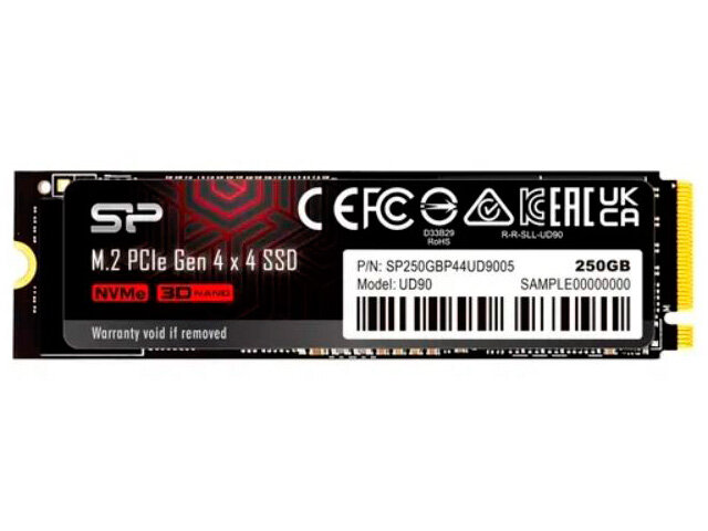 Твердотельный накопитель Silicon Power M-Series UD90 250Gb PCI-E 4.0 x4 SP250GBP44UD9005 - фото №1