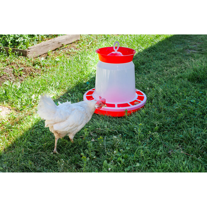 Кормушка бункерная для домашней птицы на 10 кг, пластик - фотография № 7