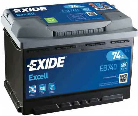 Аккумуляторная батарея EXCELL [12V 74Ah 680A B13] EXIDE EB740