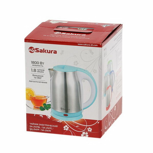 Чайник электрический Sakura SA-2147, 1800Вт, 1,8л (цвета в ассорт.) БИТ - фото №6