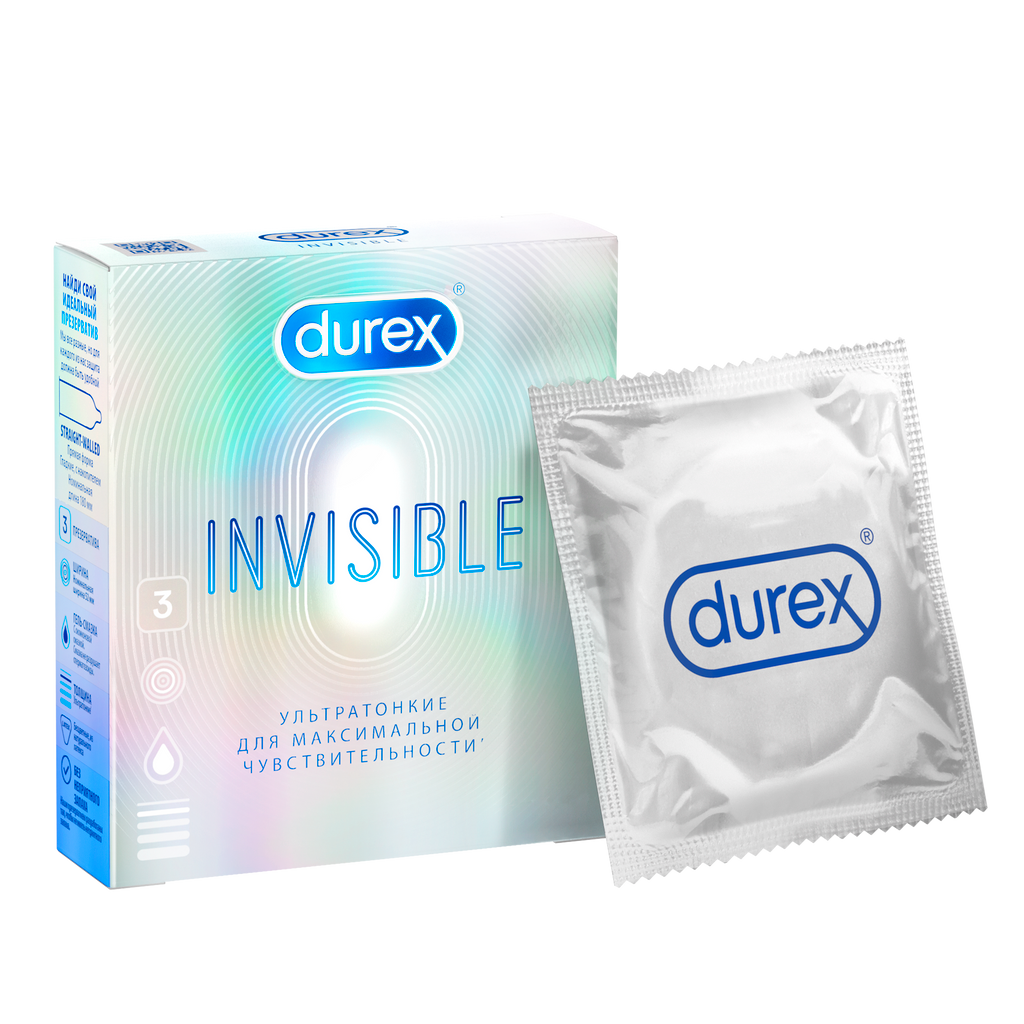 Презервативы Durex Invisible ультратонкие для максимальной чувствительности