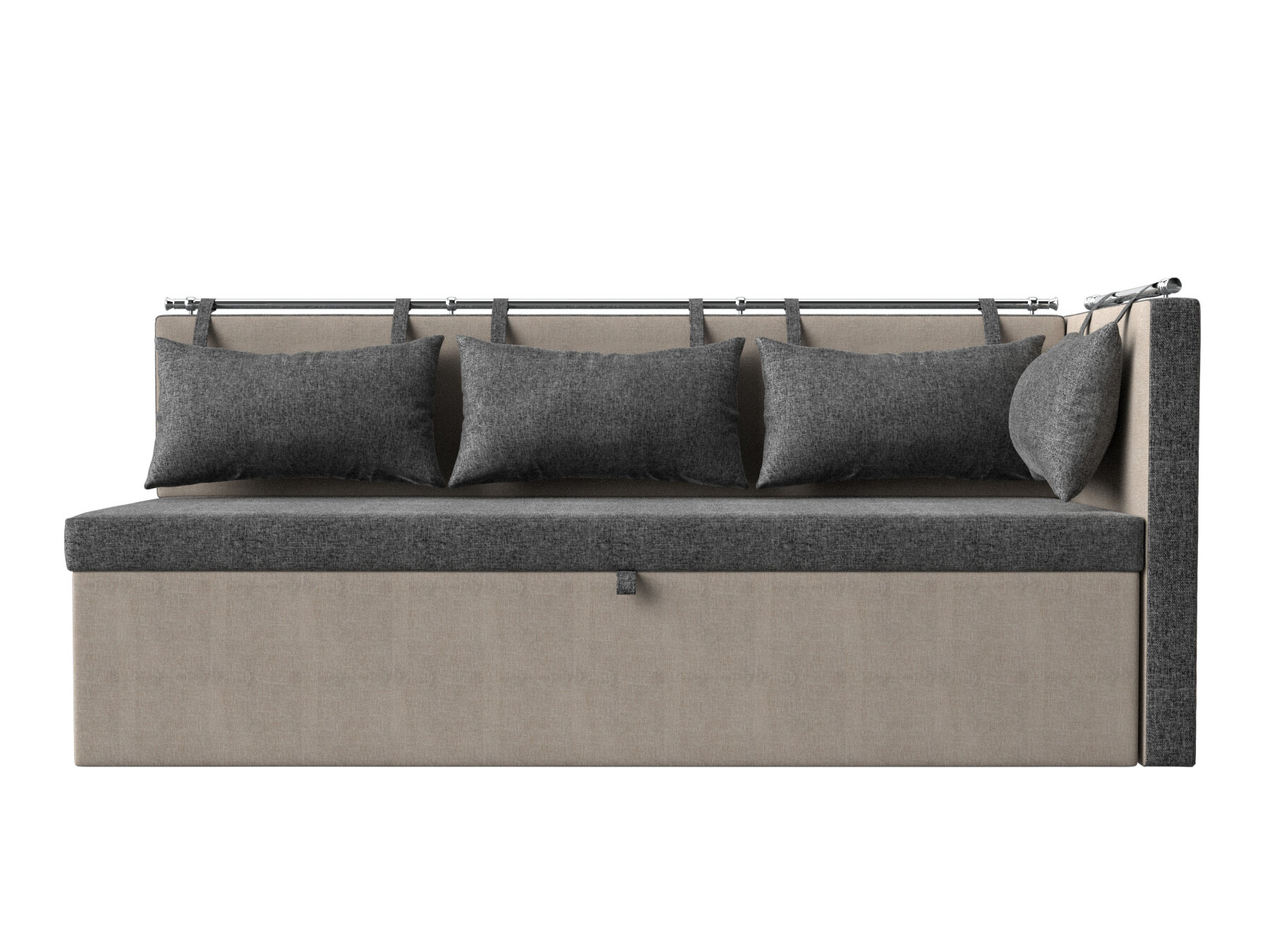 Кухонный диван Метро с углом справа, Рогожка, Модель 114090 - фотография № 2