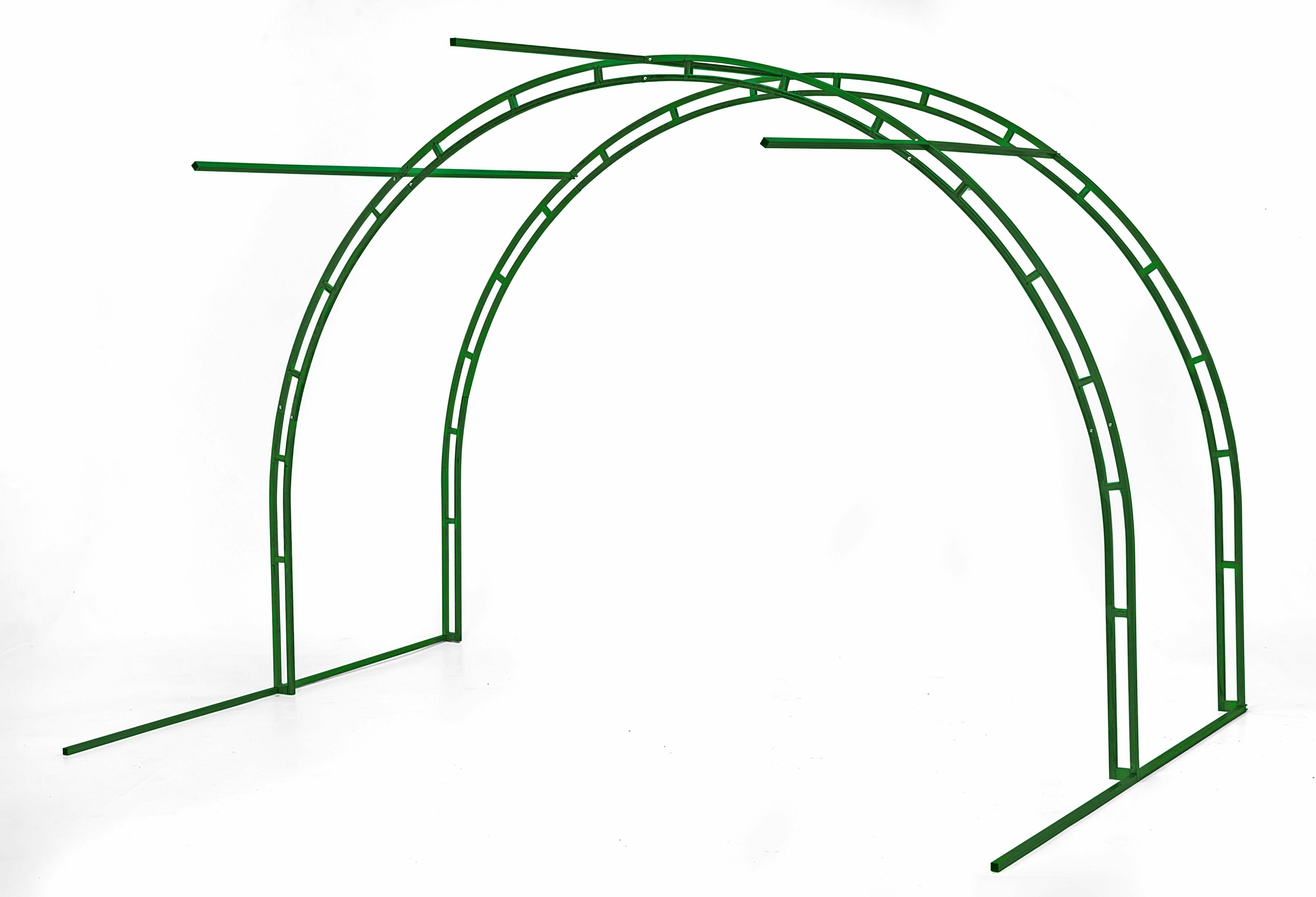 Добор к теплице дачной "Титан" разборный 2 мх3мх2,1м(h) (каркас добора) RAL 6005 - фотография № 1