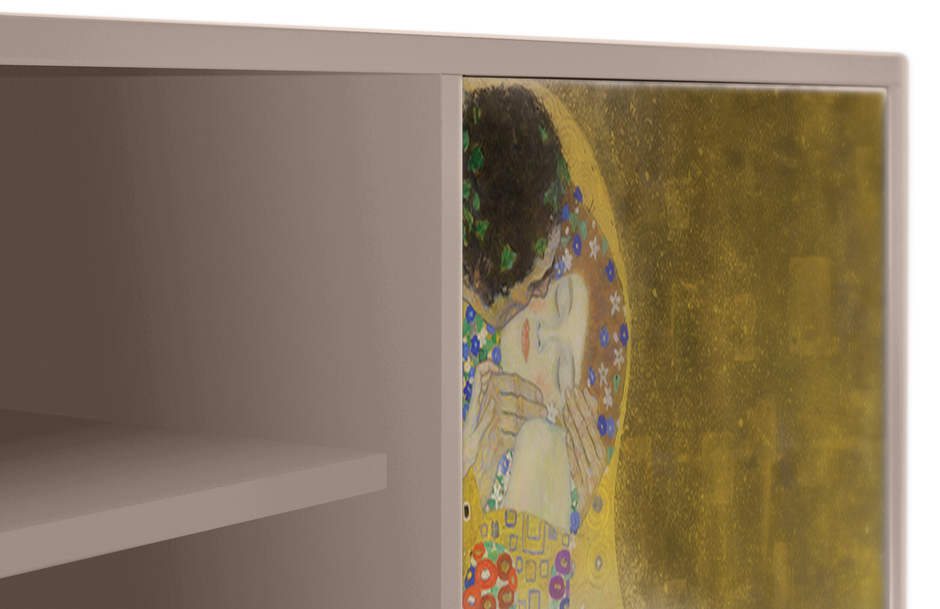 ТВ-Тумба - STORYZ - T2 The Kiss by Gustav Klimt , 170 x 69 x 48 см, Бежевый - фотография № 5