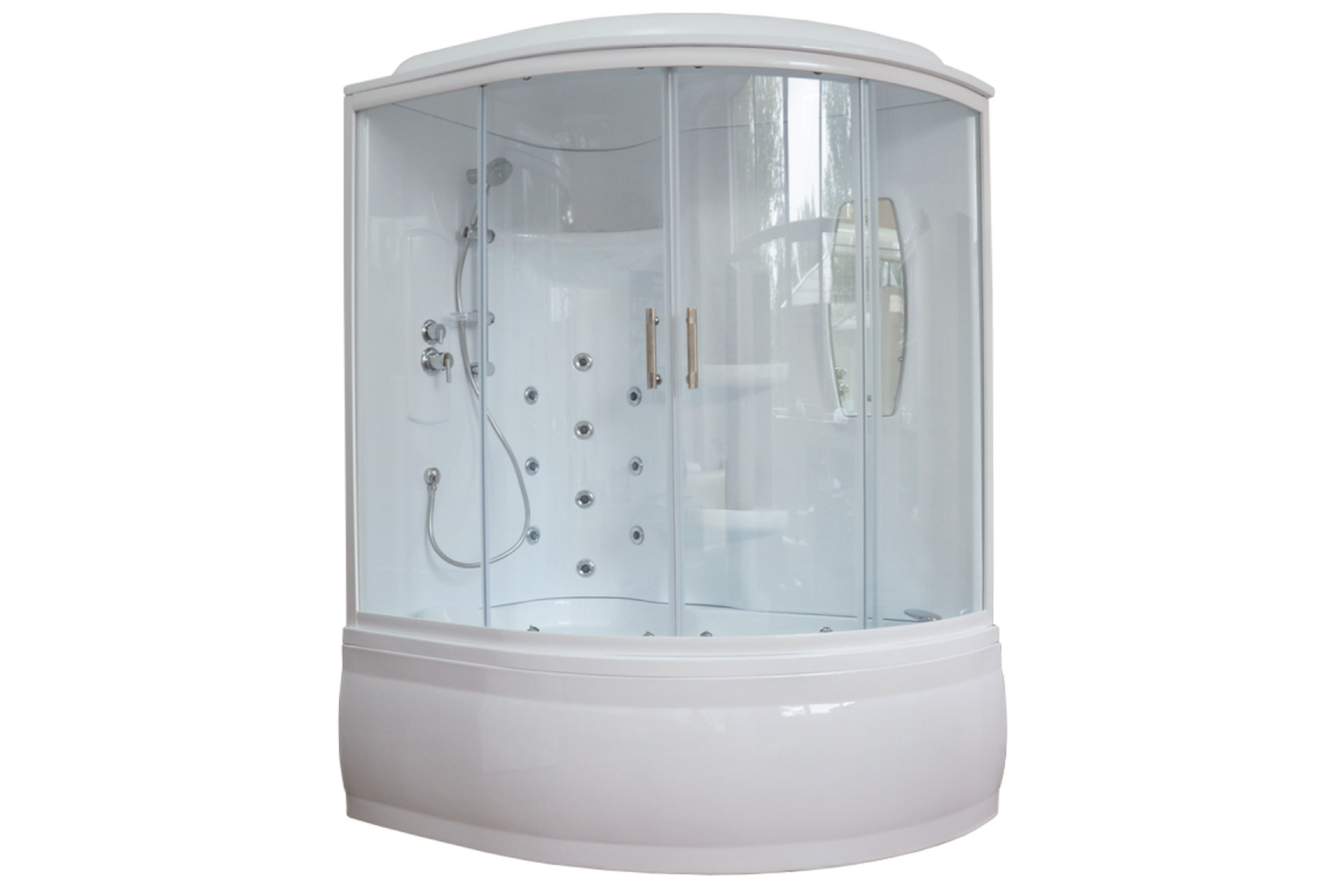 Душевая кабина Royal Bath RB150ALP-T-L 150x100 профиль белый/стекло прозрачное левая