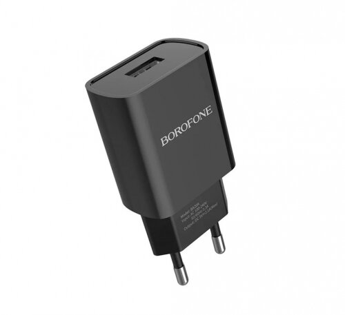 Сетевое зарядное устройство BOROFONE BA20A Sharp 1xUSB, 2.1А, черный