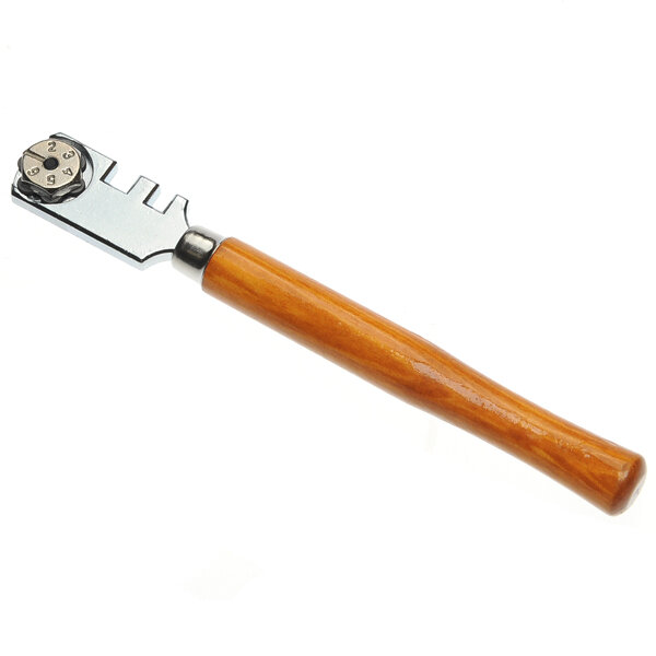 Стеклорез роликовый 6 ножей деревянная ручка Tolsen 41030