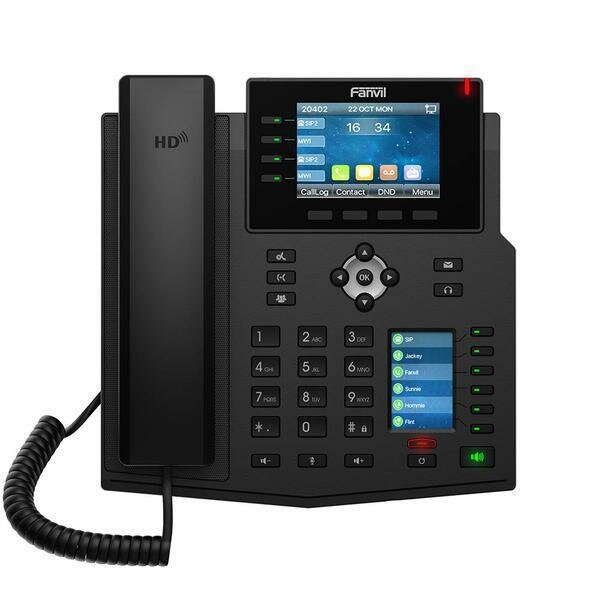 Телефон IP Fanvil X5U 16 линий цветной экран 3.5" + доп. цветной экран 2.4" HD Opus 10/100/1000 Мбит/с USB Bluetooth PoE