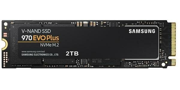 Твердотельный накопитель SSD M.2 2 Tb Samsung 970 EVO Plus Read 3500Mb/s Write 3300Mb/s TLC MZ-V7S2T0BW