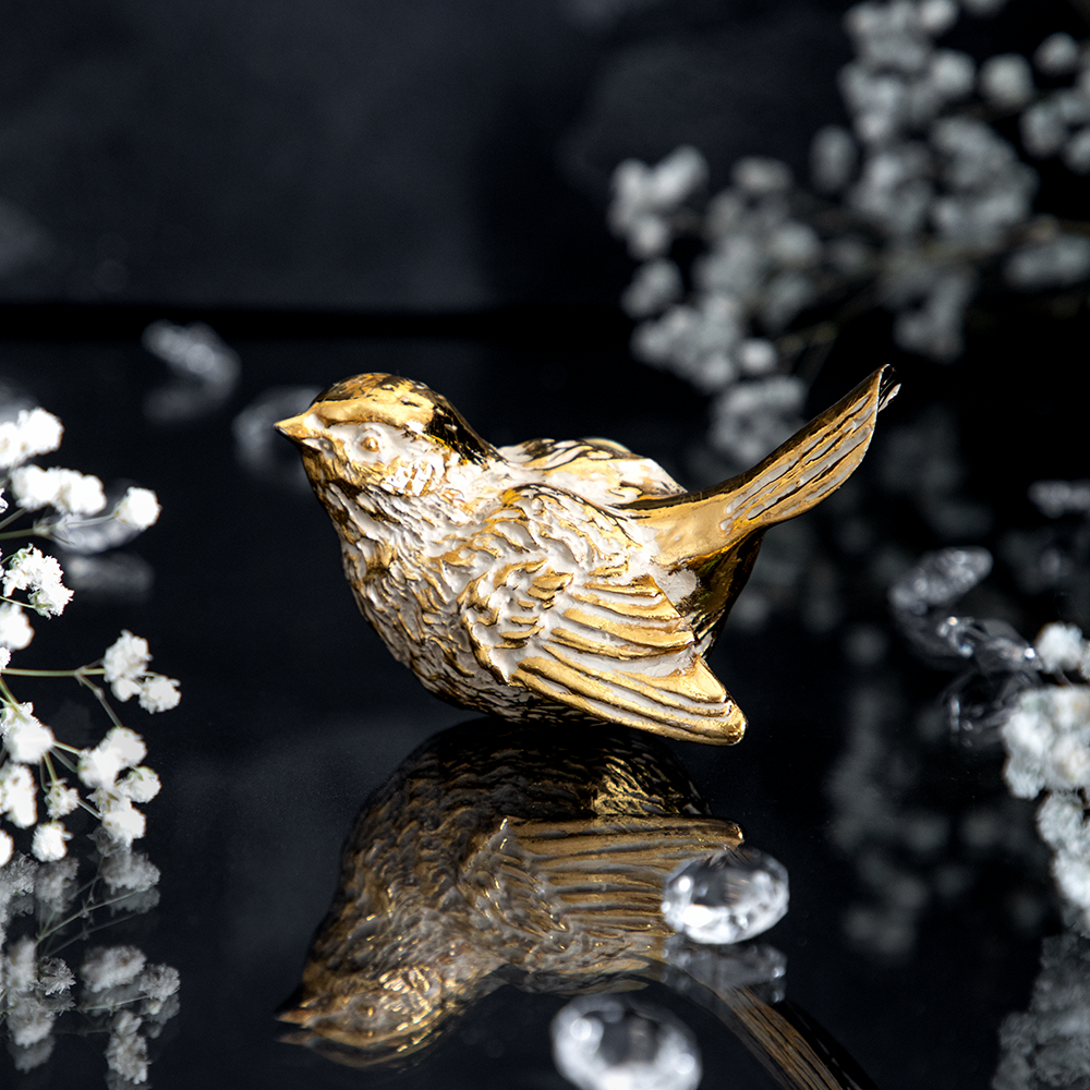 Ручка мебельная BOGACHO Птичка Терра левая из литьевого мрамора кремового цвета ручная работа - фотография № 2