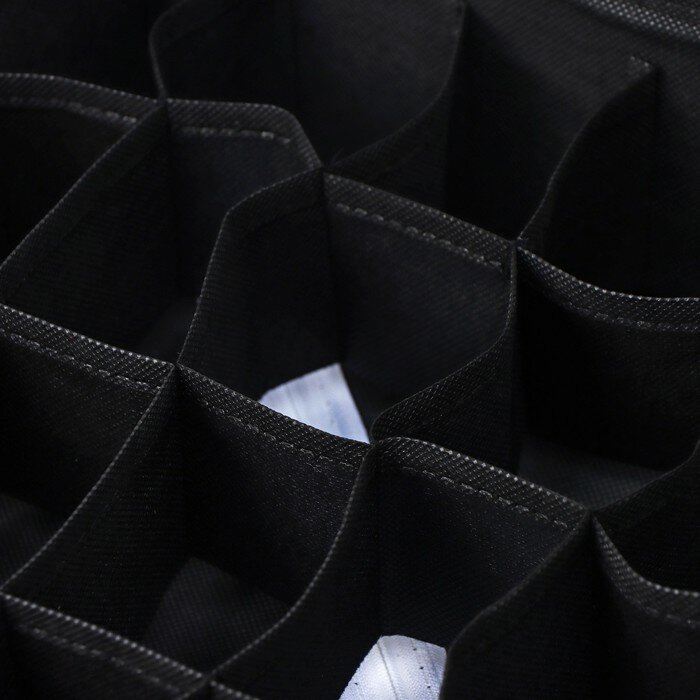 Доляна Органайзер для хранения белья Доляна «Смарт», 24 отделения, 32×32×10 см, цвет чёрный - фотография № 6