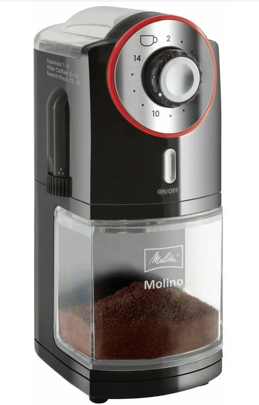 Кофемолка Melitta Molino, черный/красный 1019-01