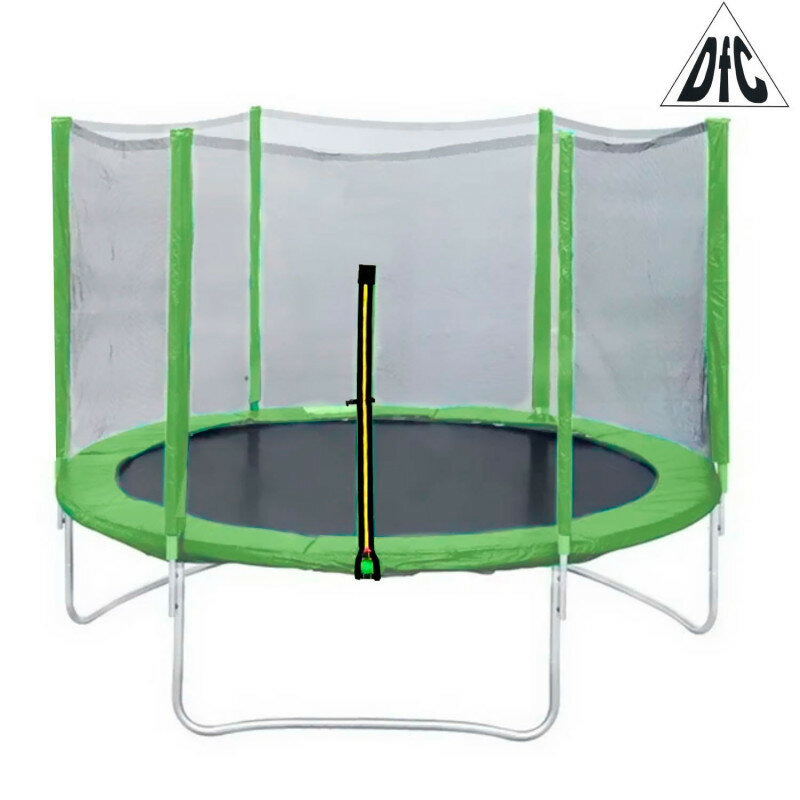 Каркасный батут DFC Trampoline Fitness 12FT-TR-LG с сеткой 366х366 см зеленый