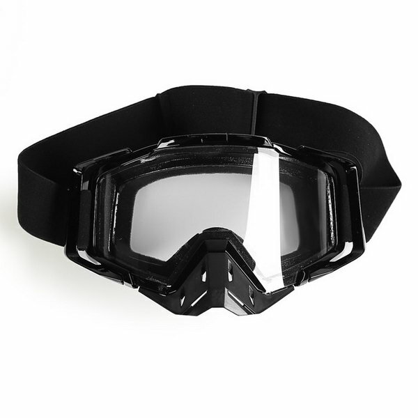 Очки-маска со съемной защитой носа стекло прозрачное черные 3734844