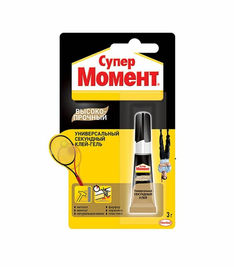 фото Клей универсальный секундный Момент Супер высокопрочный прозрачный 3 гр