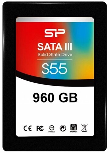 Твердотельный диск 960GB Silicon Power S55, 2.5", SATA III [R/W - 560/530 MB/s] TLC