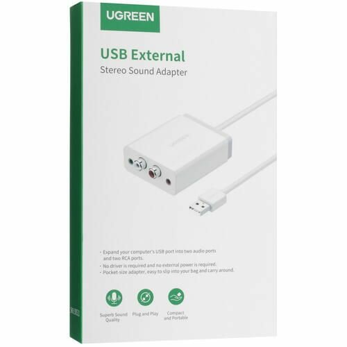 Внешняя звуковая карта Ugreen USB External Sound card Adapter