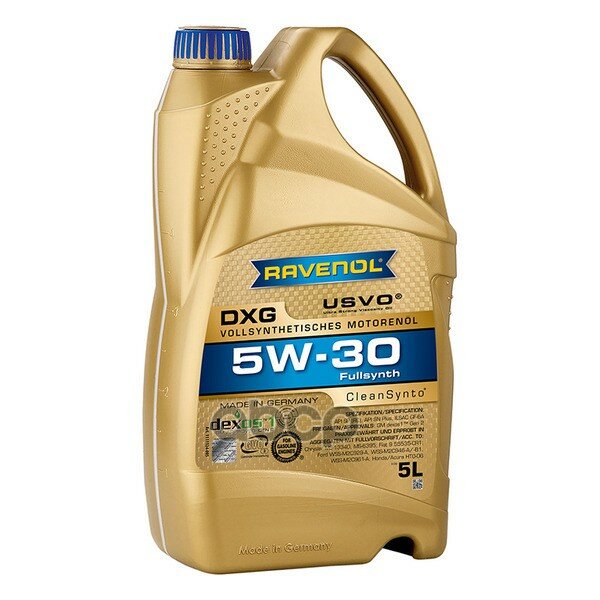 Ravenol Масло Моторное Dxg 5w-30 5л (Синтетика+Пао)