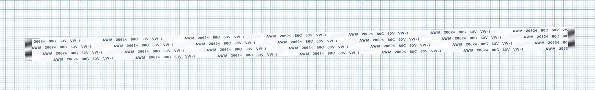 Шлейф универсальный 24pin, шаг 0,8мм, длина 20см