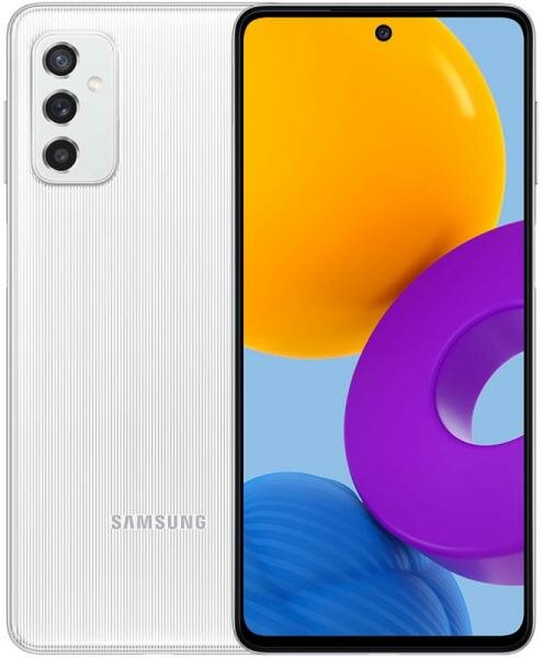 Смартфон Samsung SM-M526B Galaxy M52 5G 128Gb 6Gb белый моноблок 3G 4G 6.7 1080x2400 Android 11 64Mpix 802.11 a/b/g/n/ac/ax NFC GPS GSM900/1800 GSM190