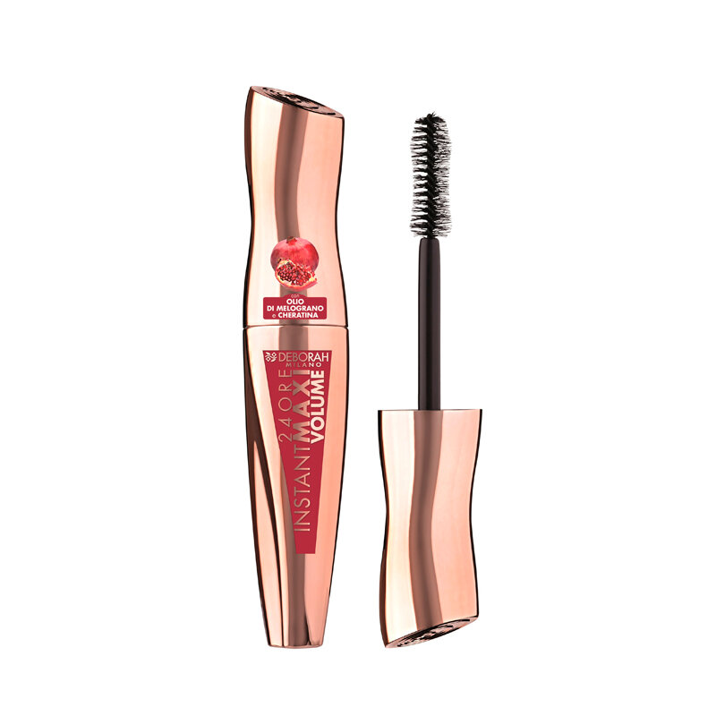 Тушь для ресниц максимальный объем с гранатом Deborah Milano 24 Ore Instant Maxi Volume Mascara т. Черный 12 мл