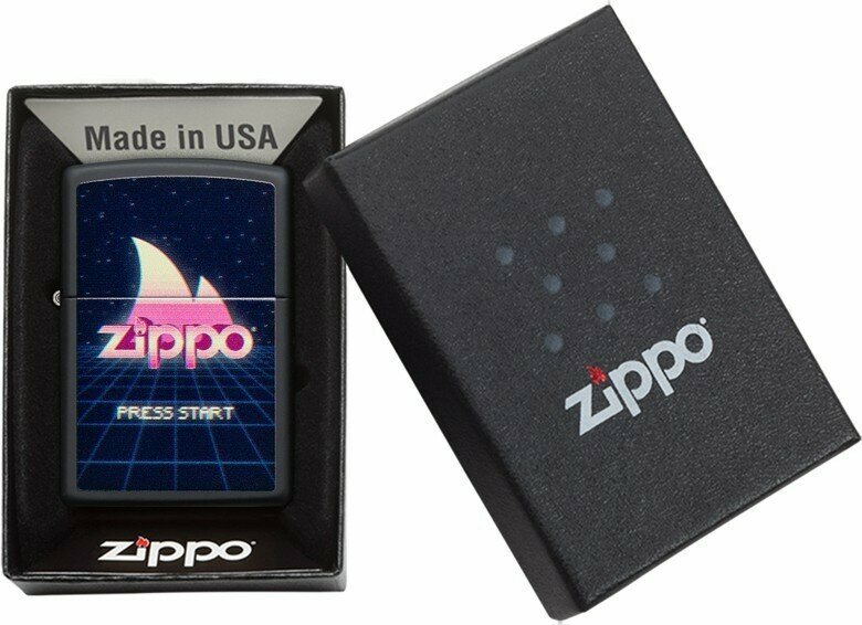 Зажигалка ZIPPO Classic с покрытием Black Matte, латунь/сталь, чёрная, матовая, 38x13x57 мм № 49115 - фотография № 4