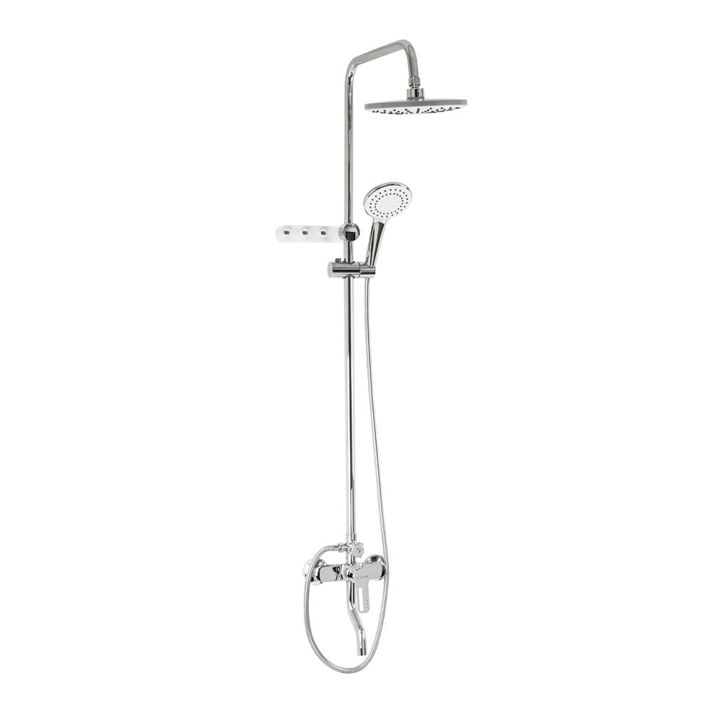 фото Смеситель + стойка душевая CONSUL "тропический душ"