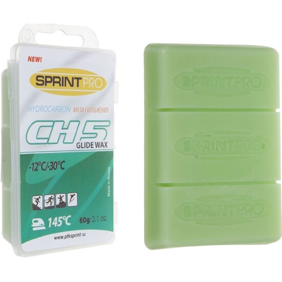 Мазь скольжения SPRINT PRO серия CH 60гр CH5, -12-30 C, Green