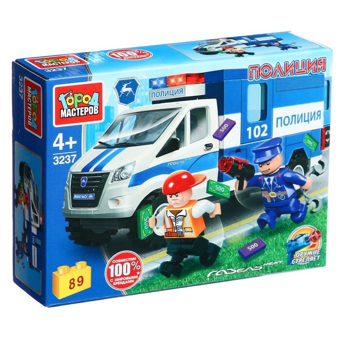 Город мастеров Конструктор «ГАЗель полиция», 89 деталей
