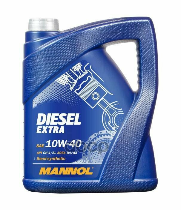 Полусинтетическое моторное масло Mannol Diesel Extra 10W-40