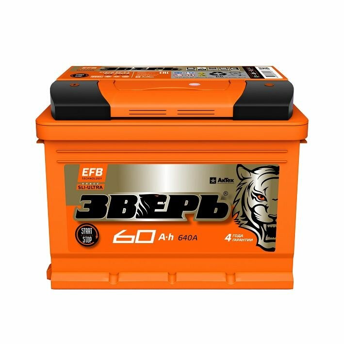 60 Ач зверь EFB п/п (640А д*ш*в 24,2*17,5*19 см)