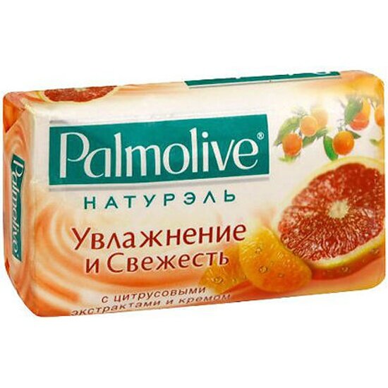 Мыло туалетное PALMOLIVE Увлажнение и Свежесть, с цитрусовыми экстрактами и кремом, 150 г